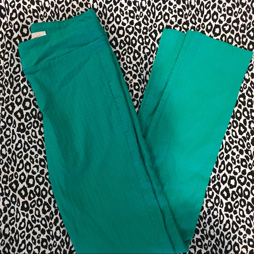 Green Cropped pants